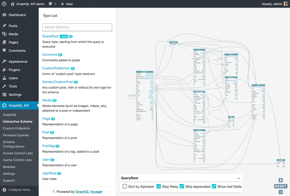 GraphQL Voyager client