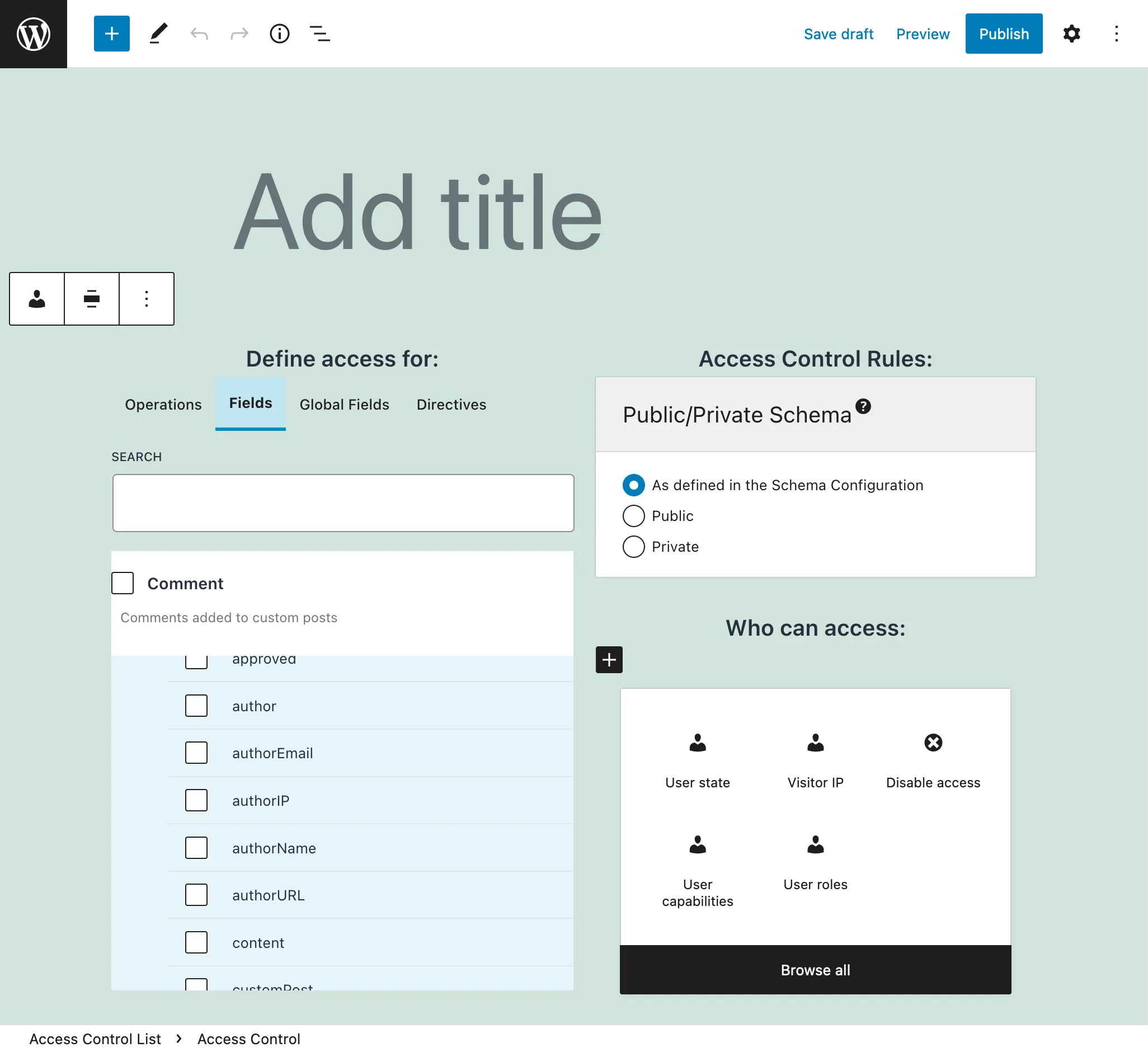 Creating an Access Control List