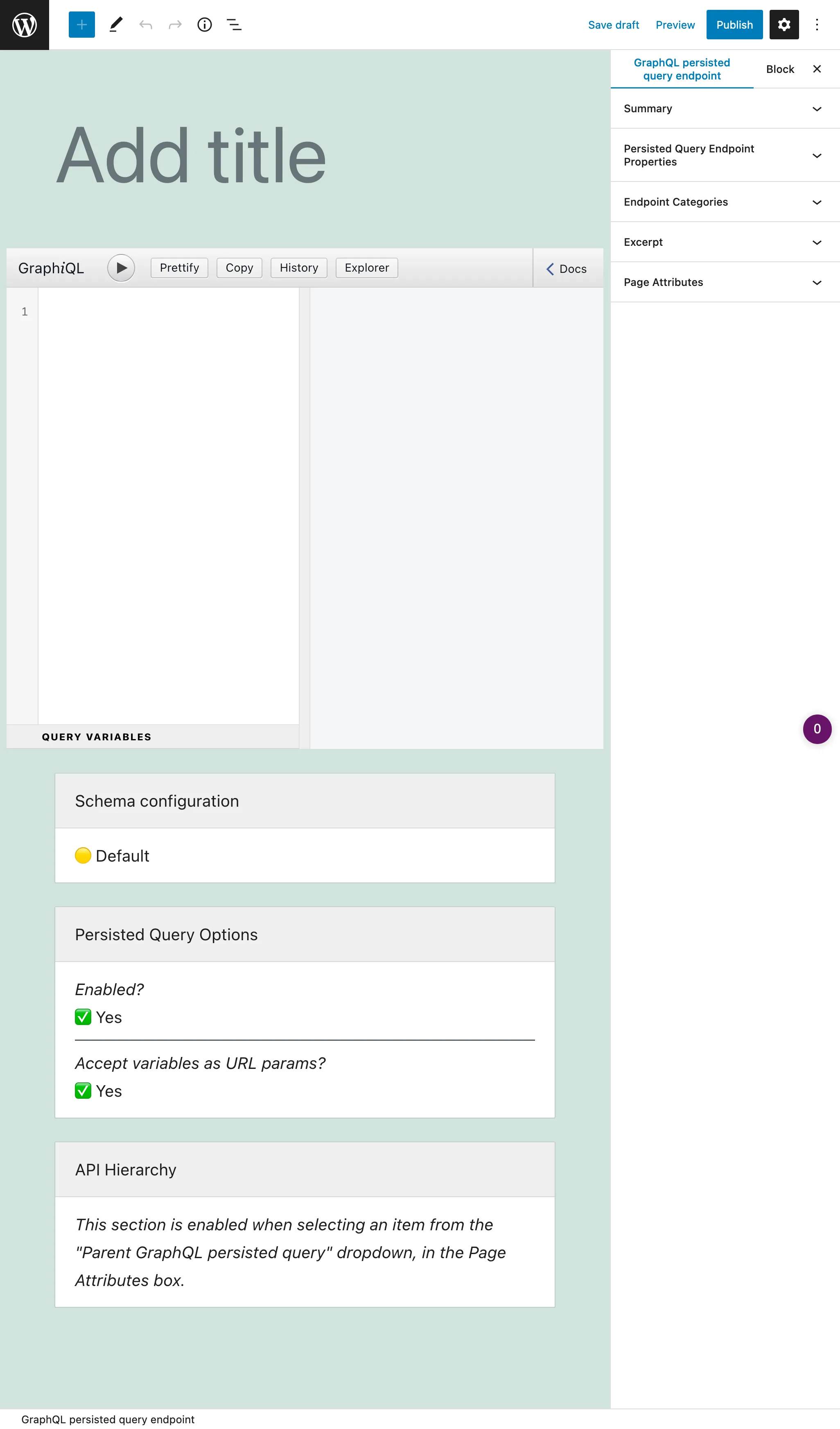 Creating a new Persisted Query