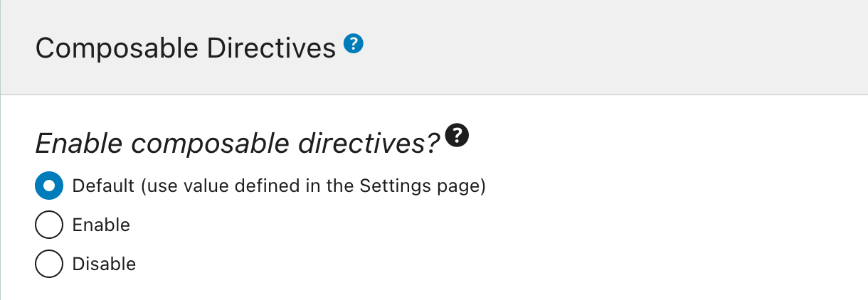 Multi-Field Directives in the Schema Configuration