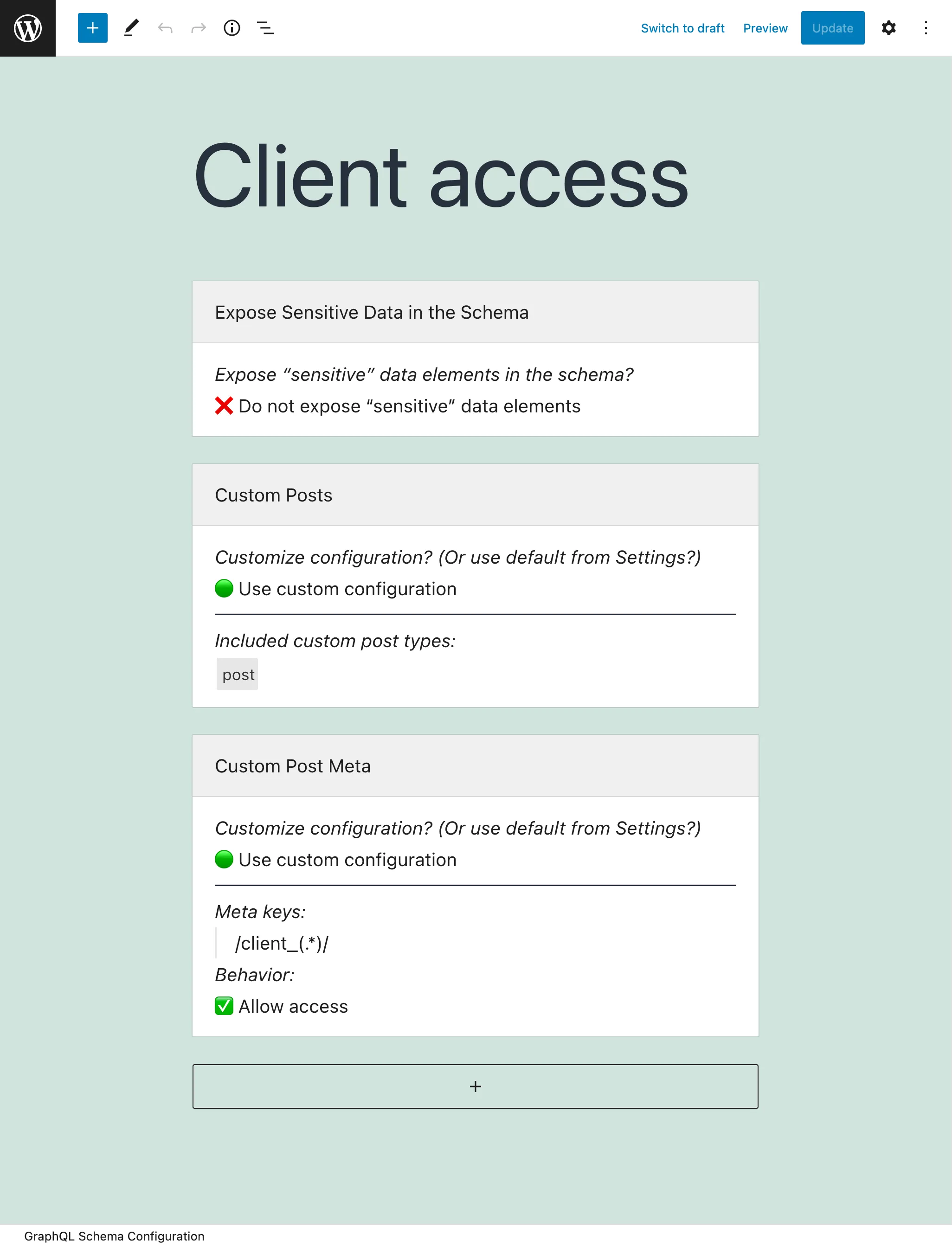 Schema Configuration