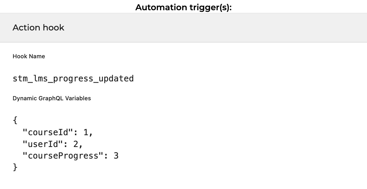 Automation trigger
